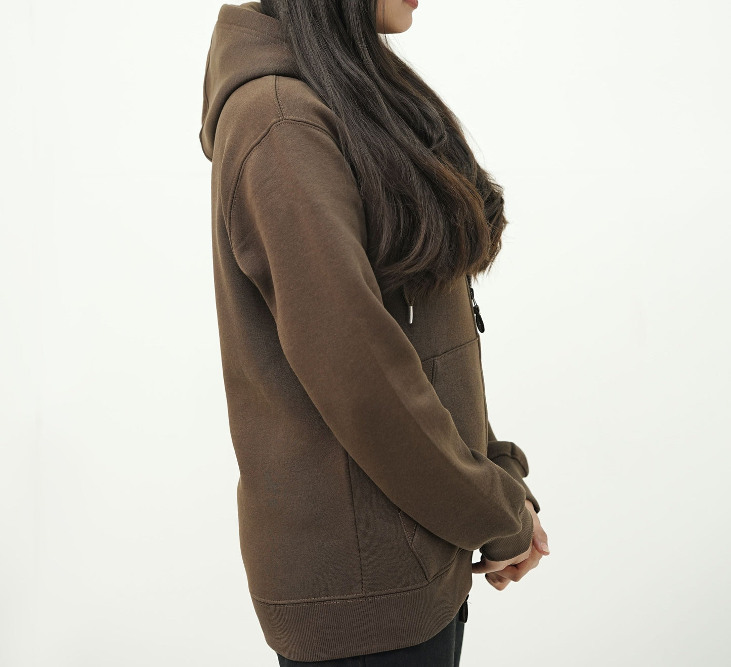 Brown Zip-Up Hoodie