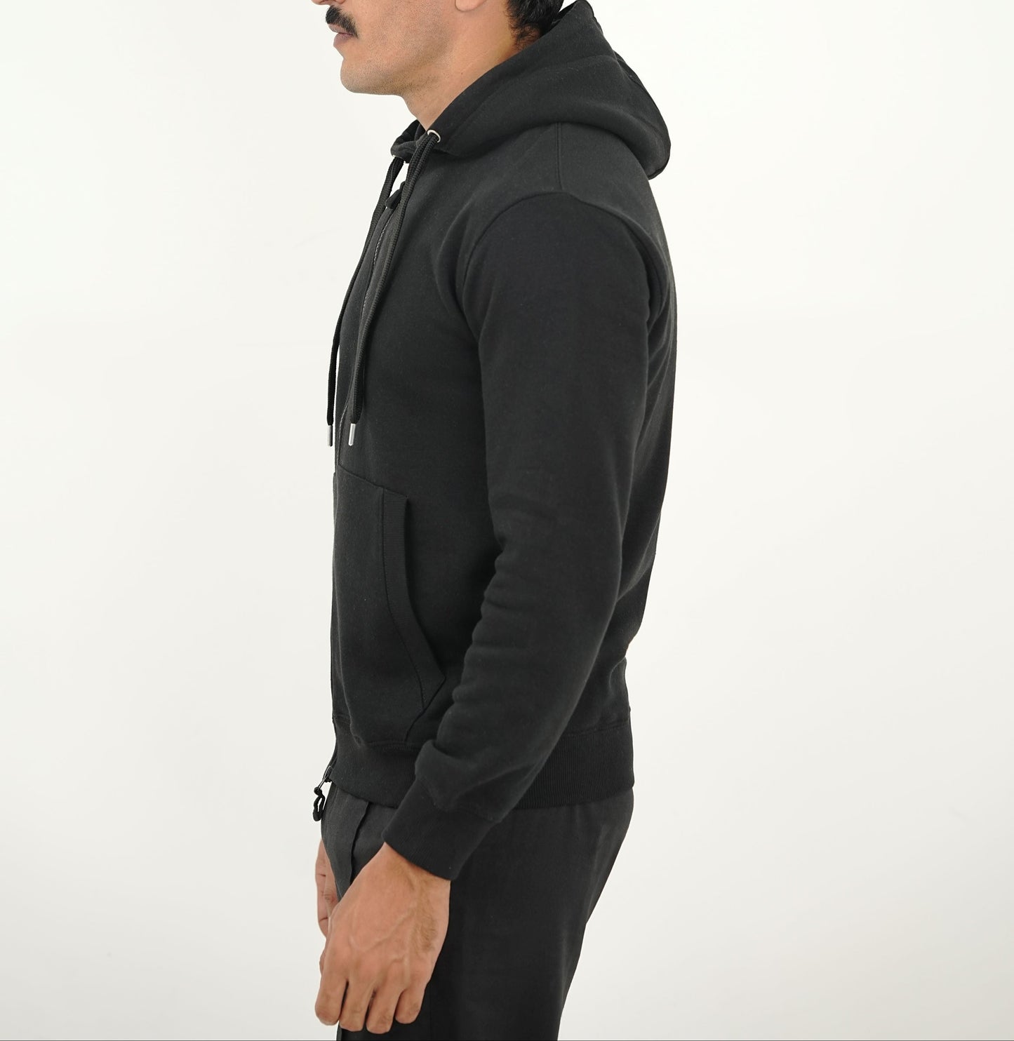 Black Zip-Up Hoodie