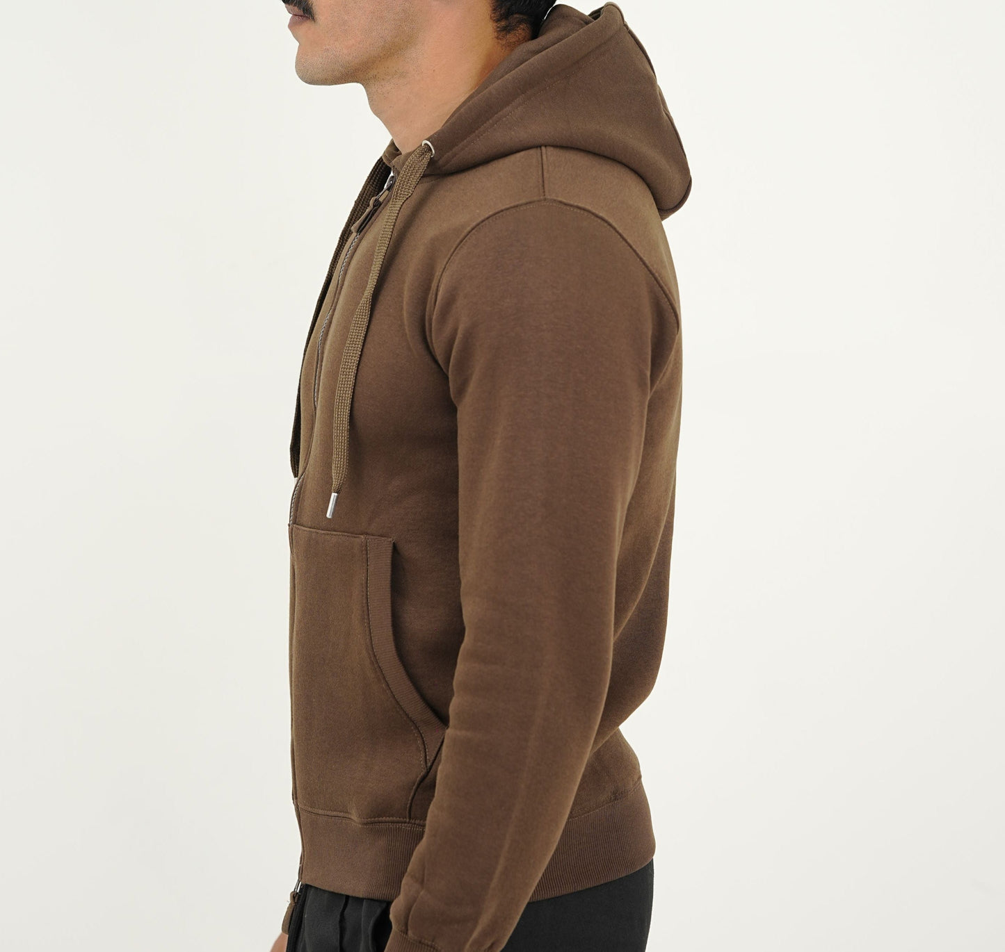 Brown Zip-Up Hoodie