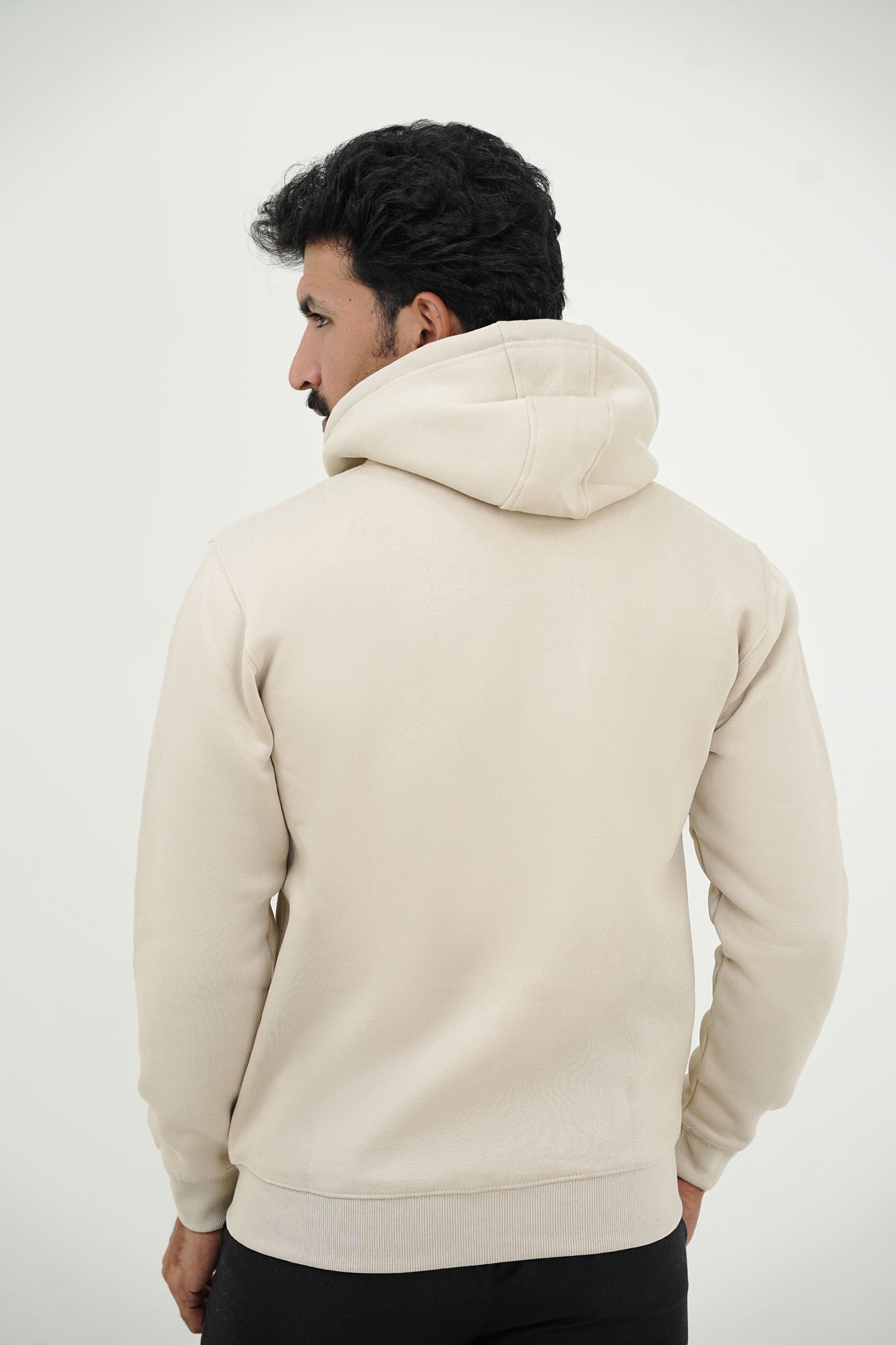 Cream Zip-Up Hoodie