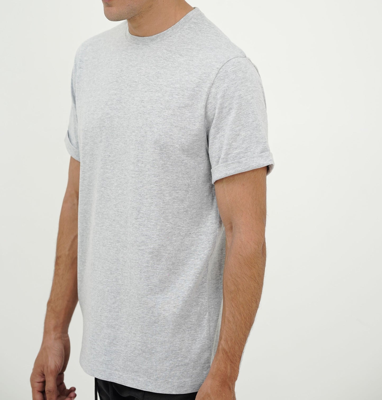 Grey Crew Neck T-Shirt (Half-Sleeve)