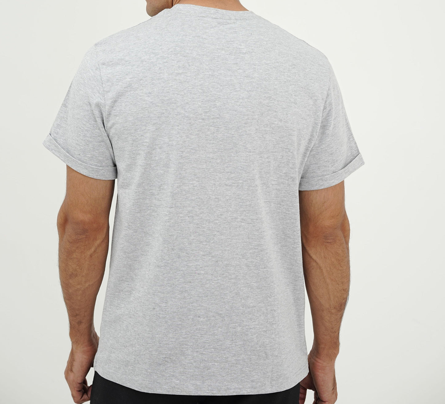 Grey Crew Neck T-Shirt (Half-Sleeve)