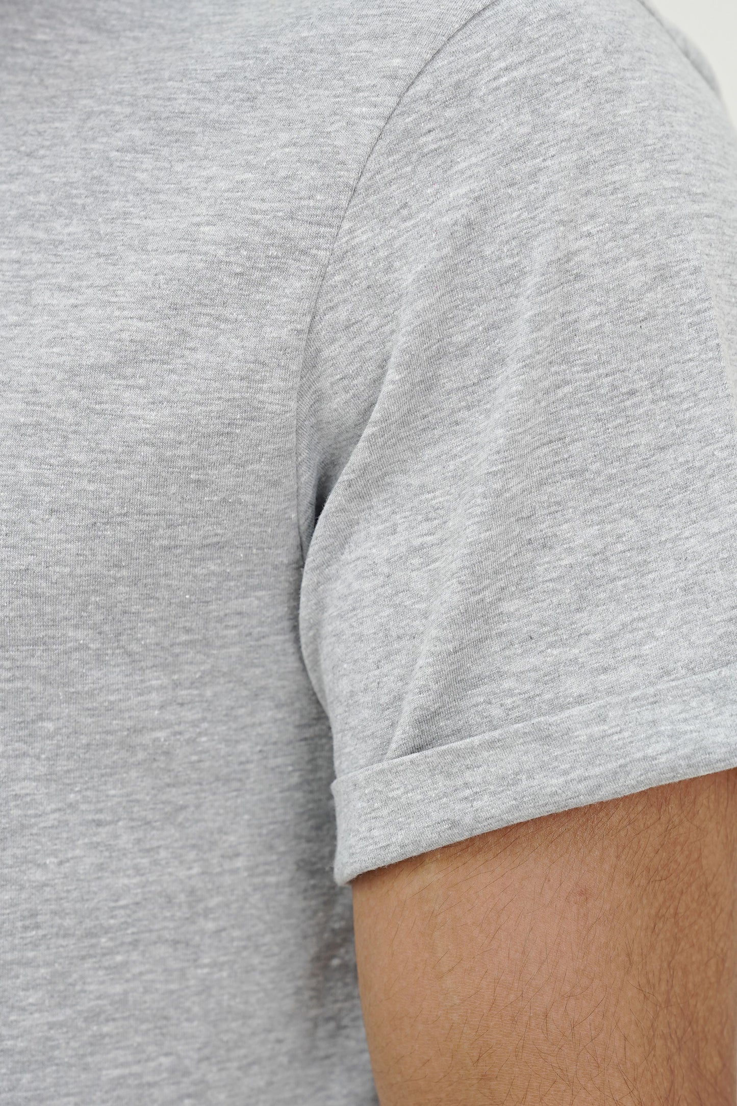 Grey Crew Neck T-Shirt (Half-Sleeve)