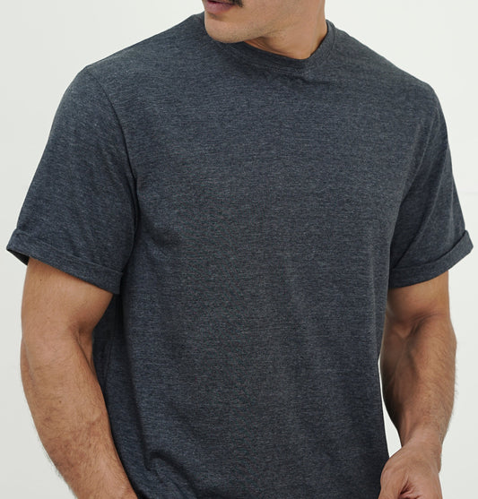 Navy Crew Neck T-Shirt (Half-Sleeve)