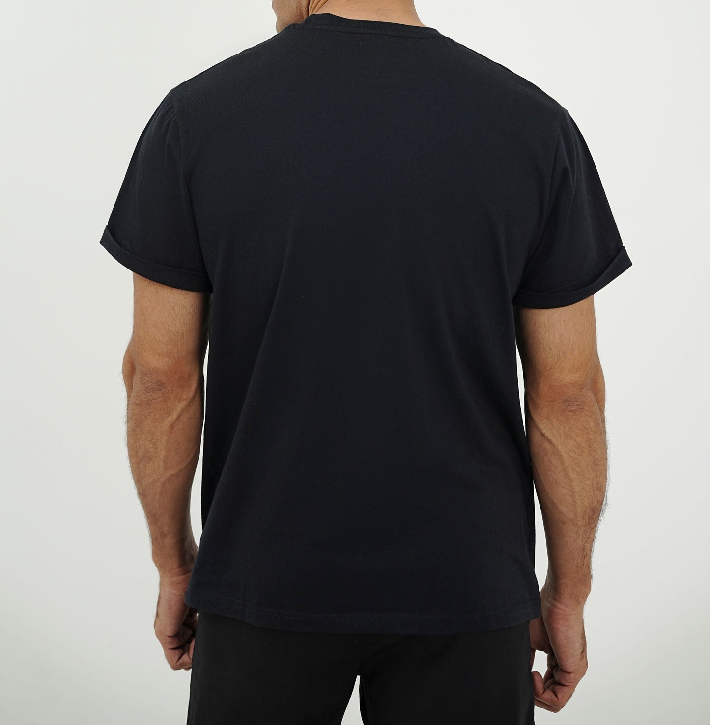 Black Crew Neck T-Shirt (Half-Sleeve)