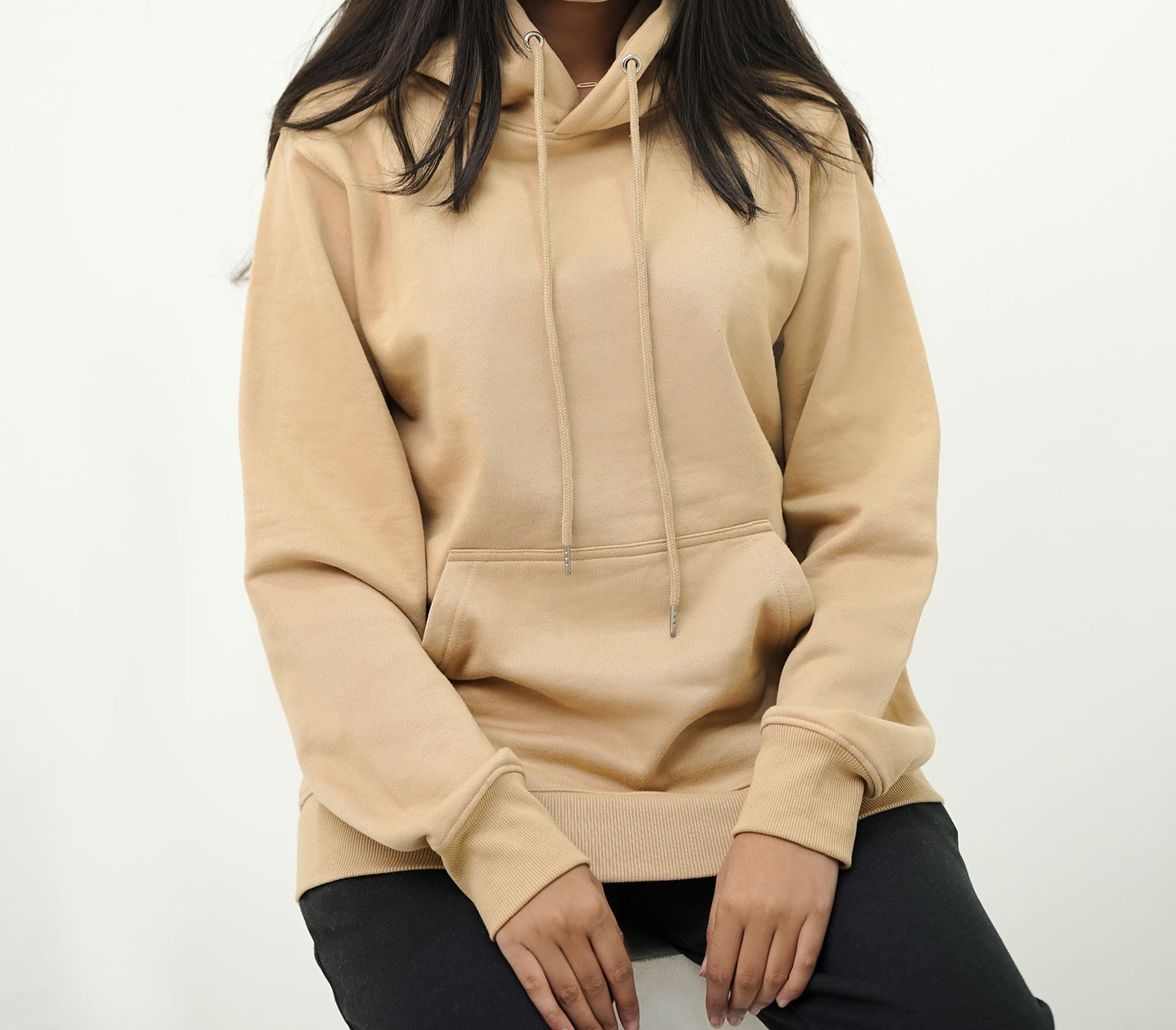 Beige Pullover Hoodie