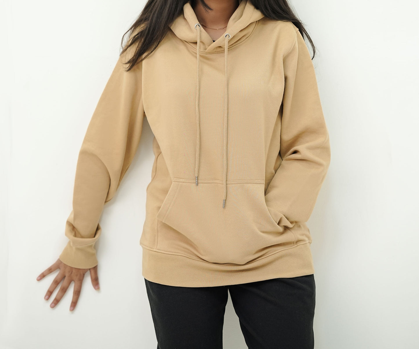 Beige Pullover Hoodie