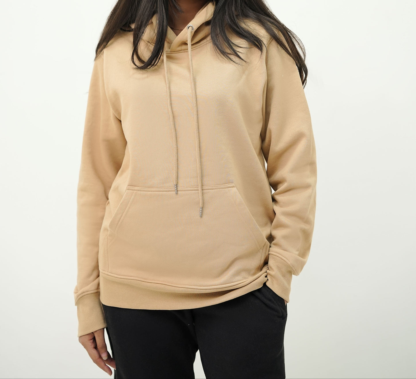 Beige Pullover Hoodie