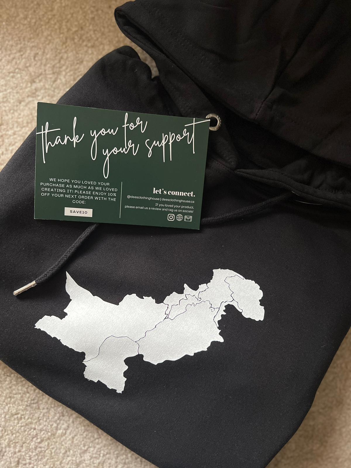 Pakistan Map Pullover hoodie